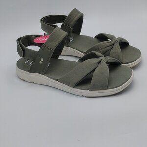 Ryka Mallorie  Adjustable Back-Strap Sport women's Sandal size 9 olive green NEW